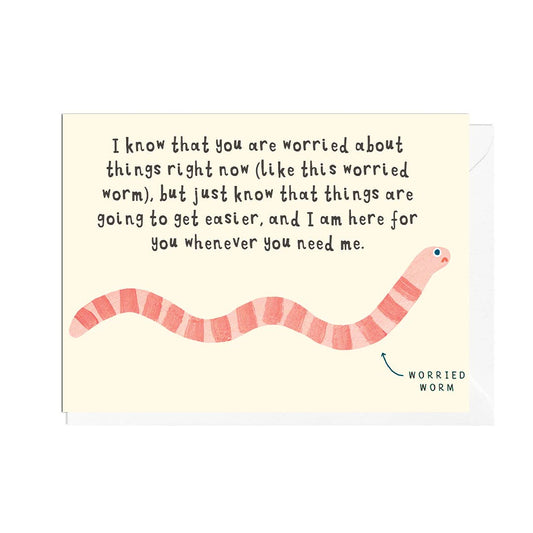 WORRIED WORM Card