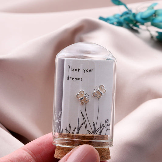 PLANT YOUR DREAMS enamel BUTTERFLY earrings