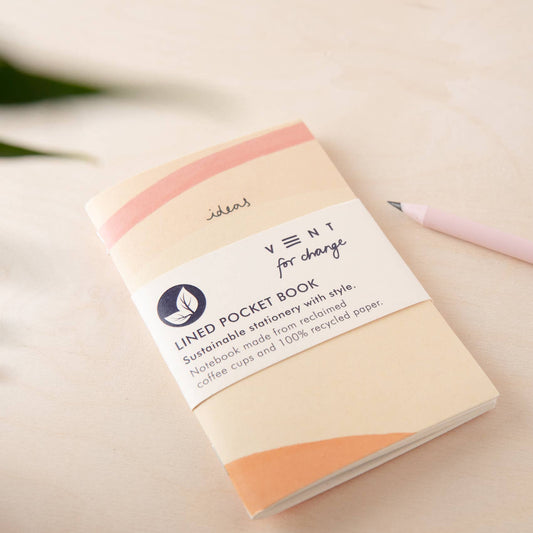 Pocketbook Recycled Lined Paper Mini Ideas - Cream