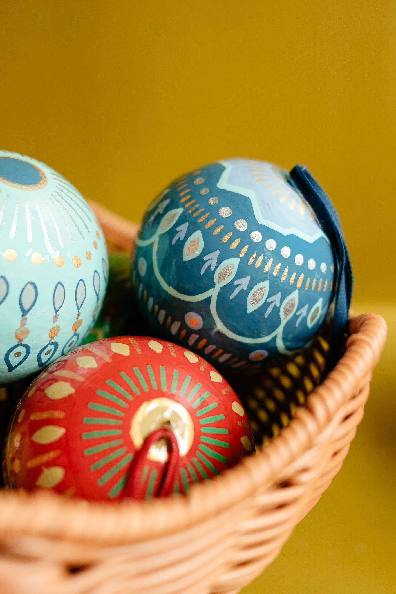 Frosty Blue Bauble Bag - Set of Three