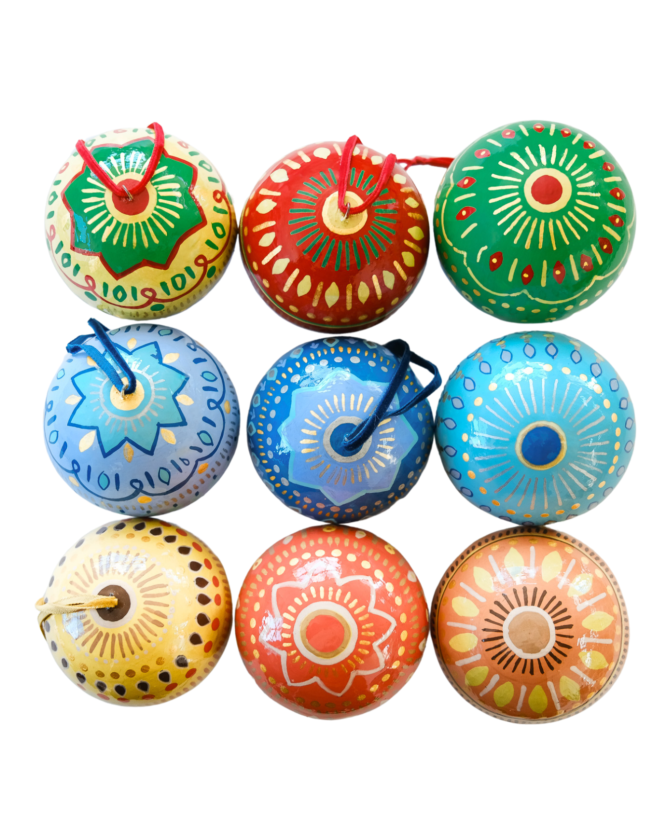 Frosty Blue Bauble Bag - Set of Three