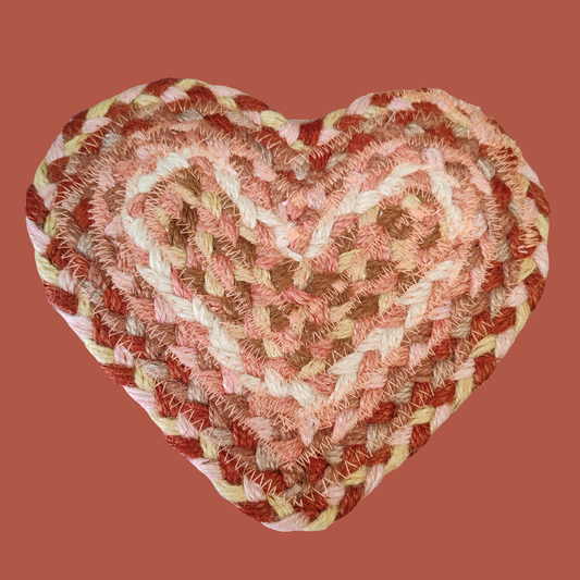 Coral jute coaster