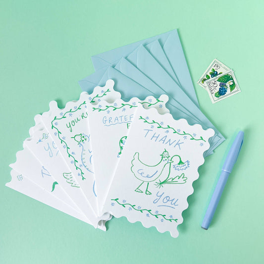 Thinking Of You, A6 Scalloped Greetings Card