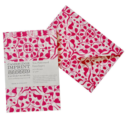 Packet of Ten Patterned Envelopes Dappled Eton Mess