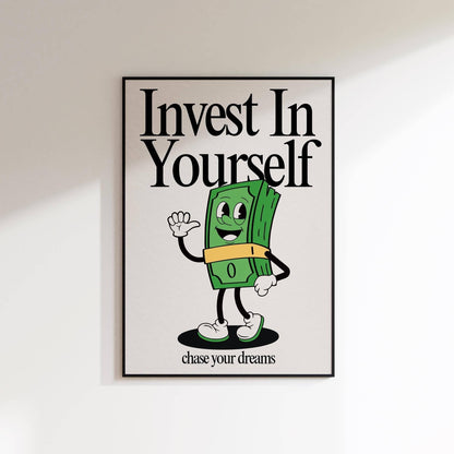 Invest In Yourself Retro Print