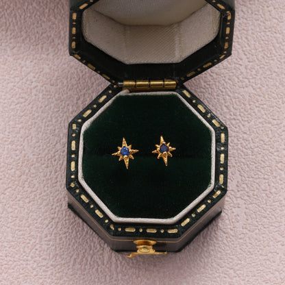 KINFOLK  Angel with North star BLUE crystal earrings