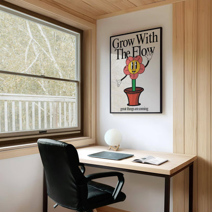 Grow With The Flow Retro Print