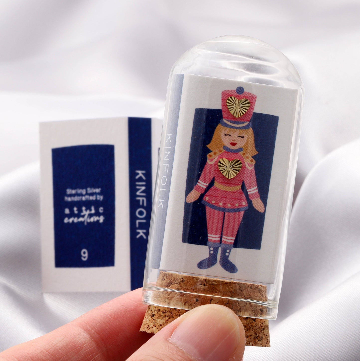 KINFOLK Nutcracker Diamond Cut Heart Earrings