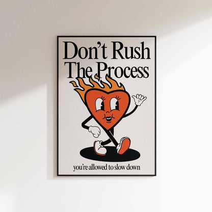 Don't Rush The Process Retro Print