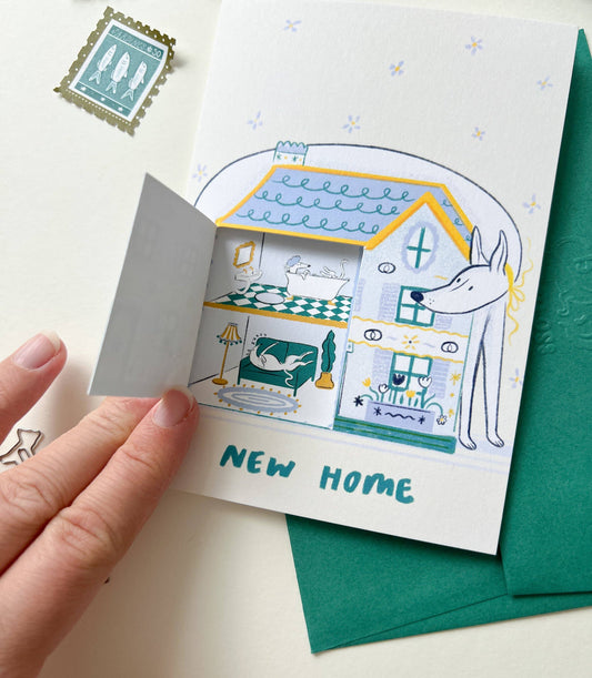 New Home, A6 Greetings Card
