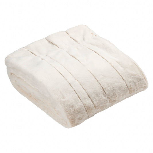 Empress Faux Fur Throw Cream6