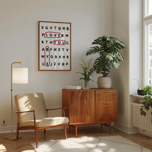 Love You Bye Print | Home Wall Decor | Modern Wall Art