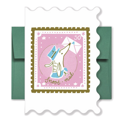 Snoot Mail, A6 Shaped Greetings Card