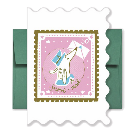 Snoot Mail, A6 Shaped Greetings Card