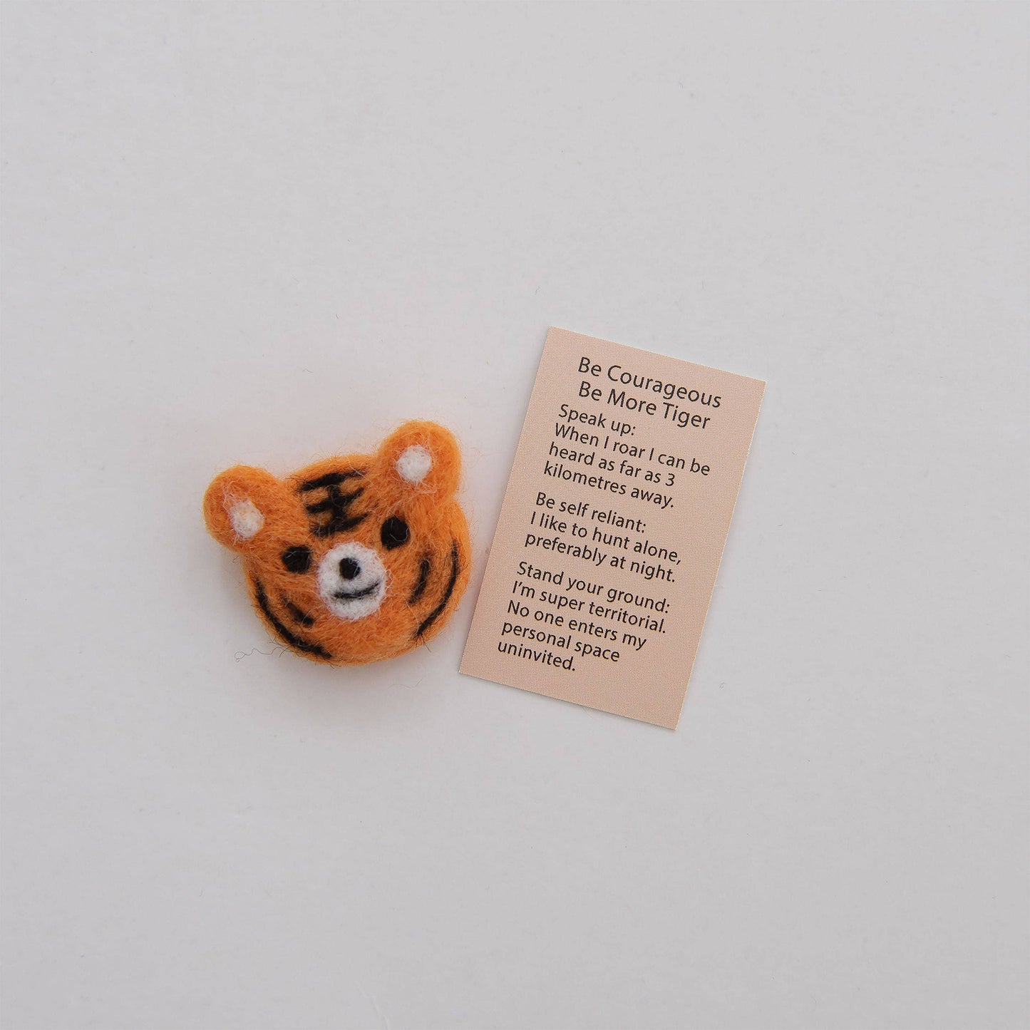 Wool Felt Tiger Spirit Animal  In A Matchbox