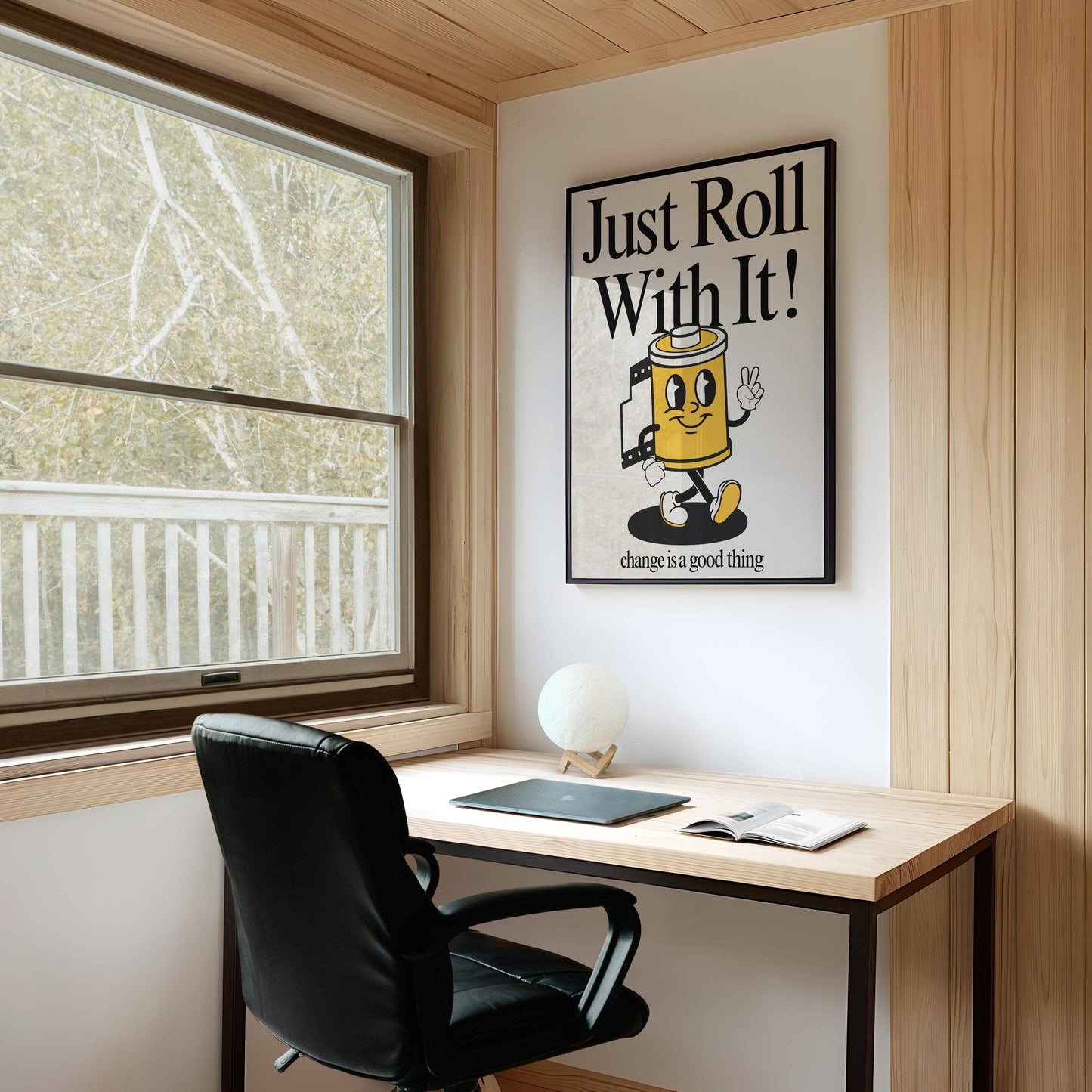 Just Roll With It Retro Print