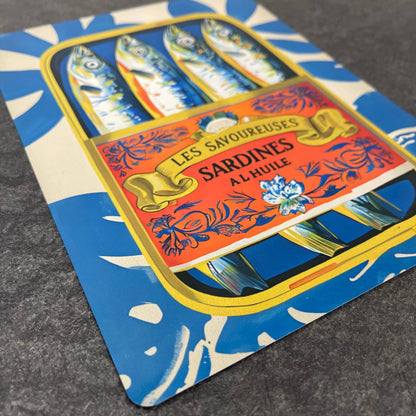 Sardine Can Illustration Kitchen Metal Sign Plaque