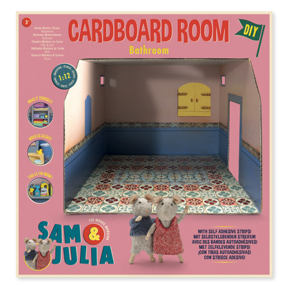 Kids DIY Dollhouse - Cardboard Room - Bathroom