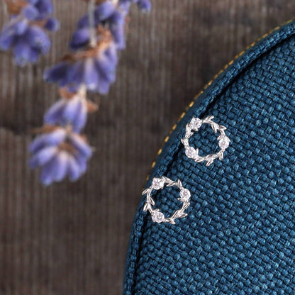 'RED DOOR' Christmas Wreath Earrings