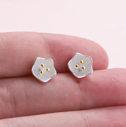 Message Bottle Earrings 'Flower And Rain'