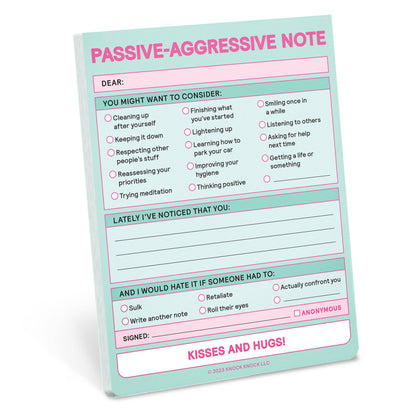 Knock Knock Passive Aggressive Nifty Note (Pastel Version) (Notebook/Sketchbook)