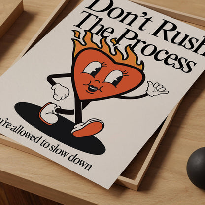 Don't Rush The Process Retro Print