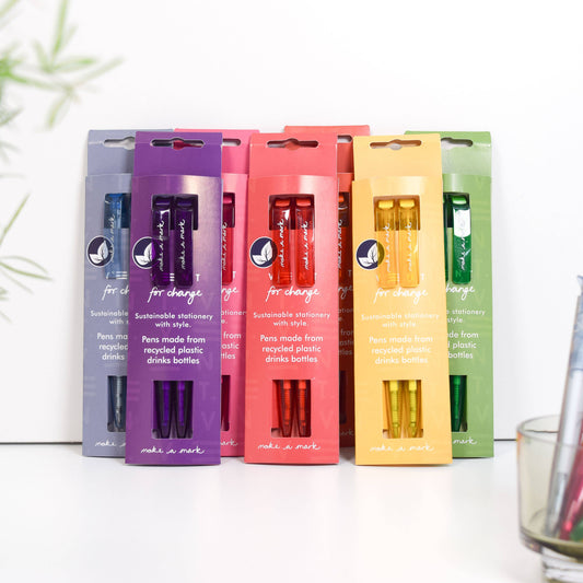 Recycled plastic drink bottle pen - Purple