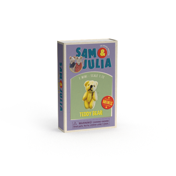 Kids DIY Dollhouse Miniatures - Teddy Bear (Scale 1:12)