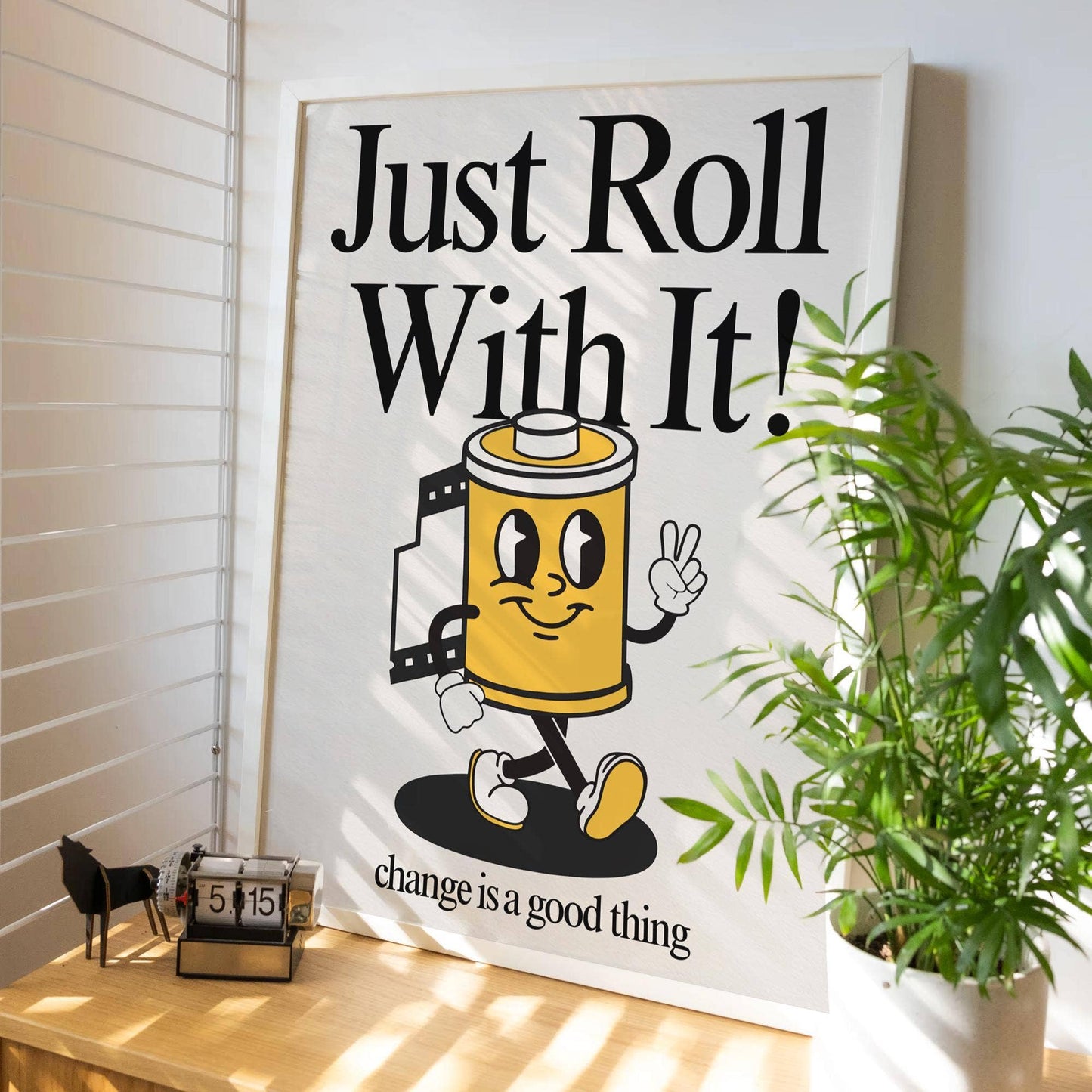 Just Roll With It Retro Print