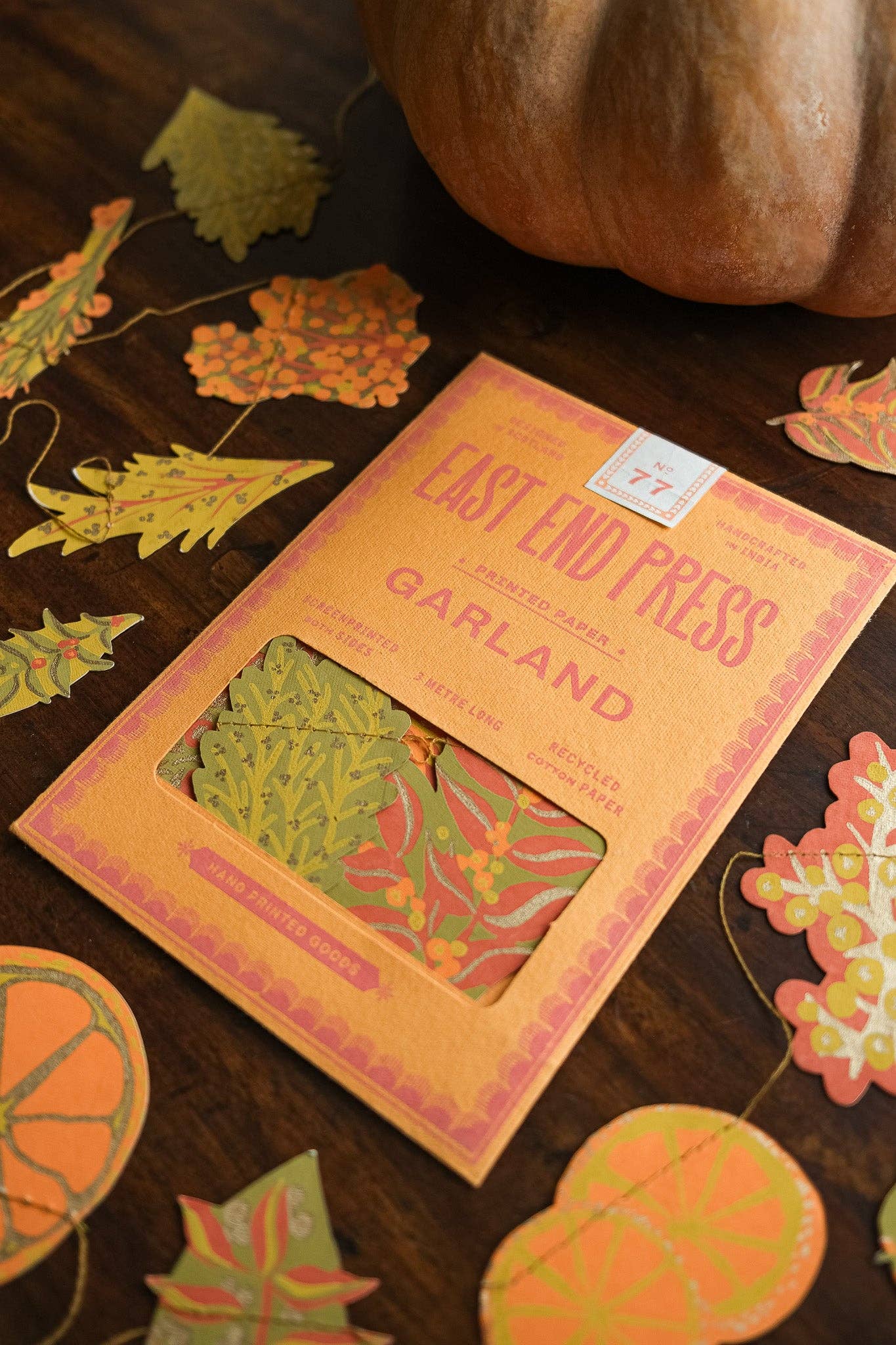 Garland Autumn Blooms Sewn