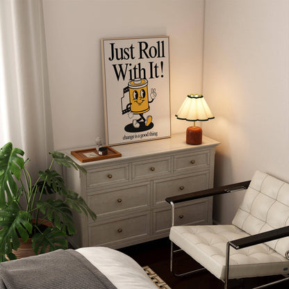 Just Roll With It Retro Print