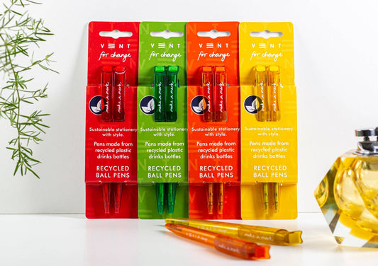 Pen made from recycled plastic drink bottle