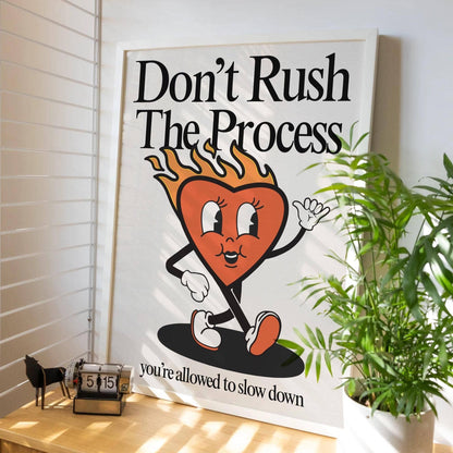 Don't Rush The Process Retro Print