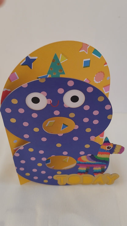 Googly eyes no 8 greeting card