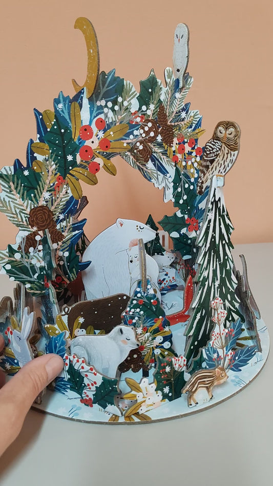 Pop, slot and build Polar bear advent calendar