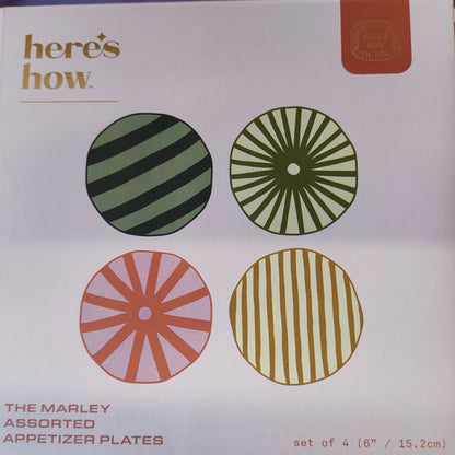 The Marley set of 4 ceramic appetizer plates