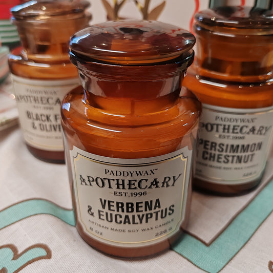 Apothecary Jar candle. Verbena and Eucalyptus