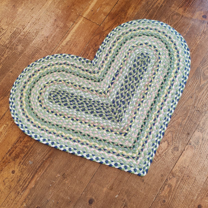 Mint heart rug