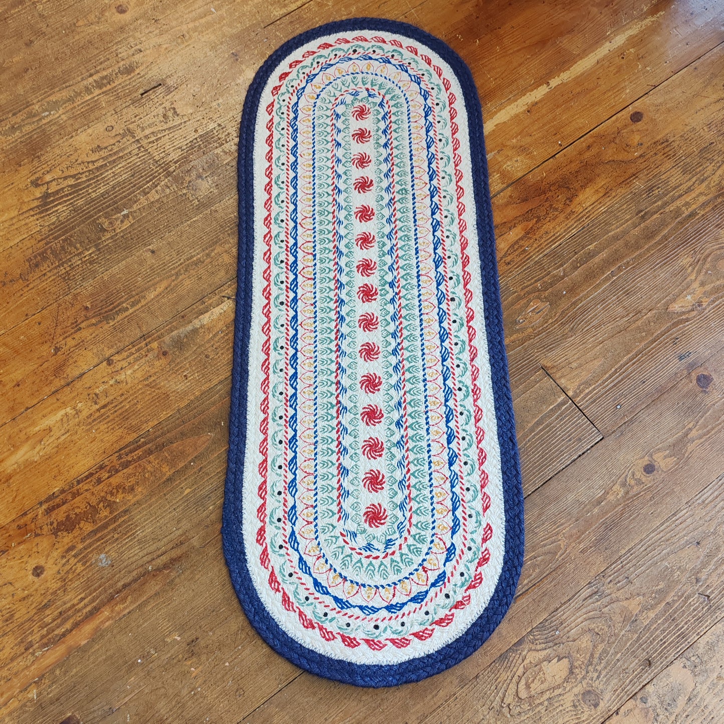 Kantha jute table runner