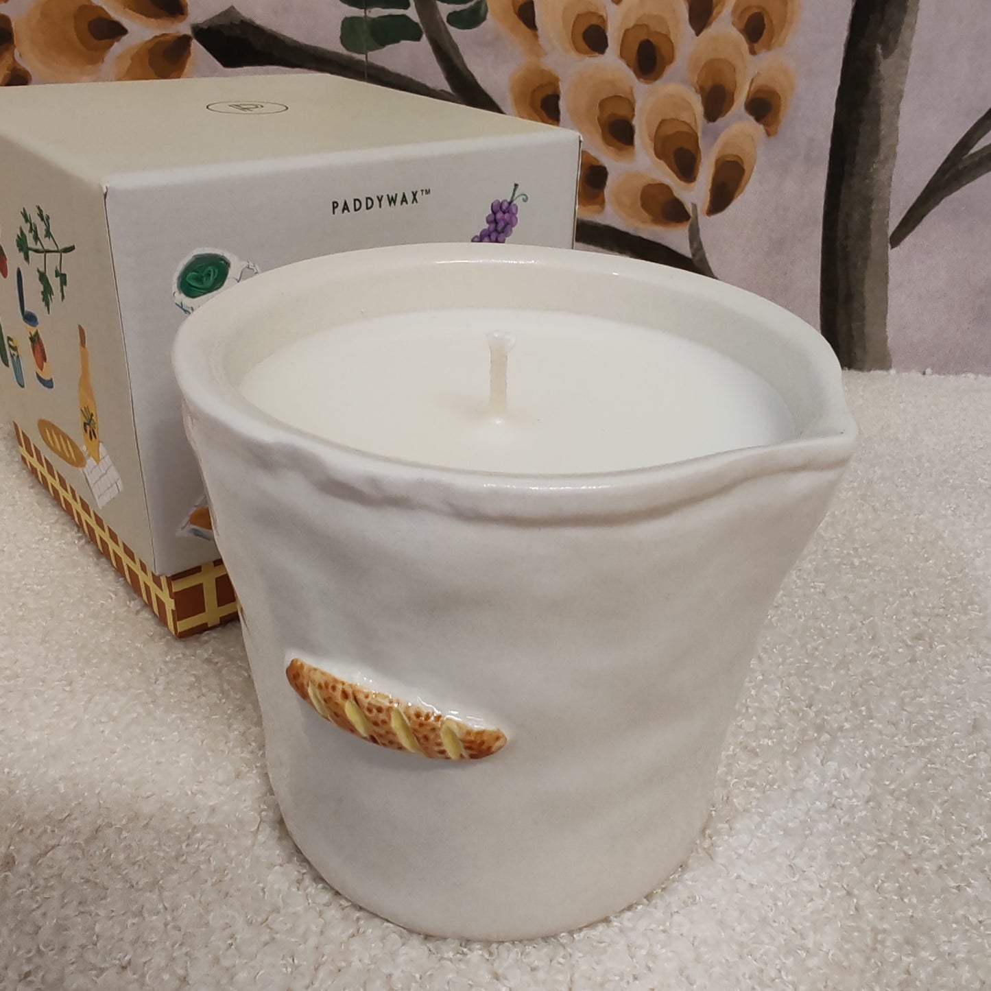 Bistro baguette ceramic candle