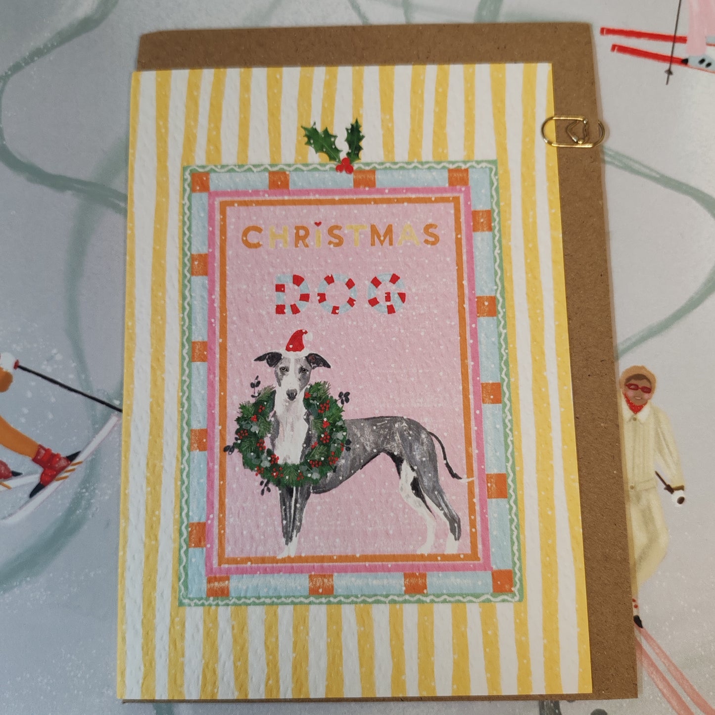 Christmas dog greeting card