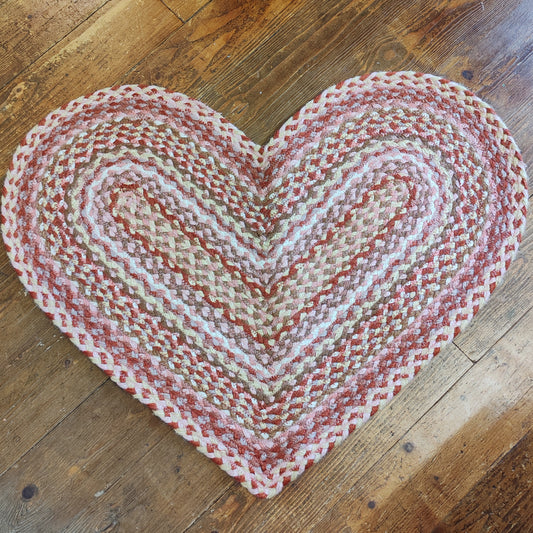 Coral heart rug
