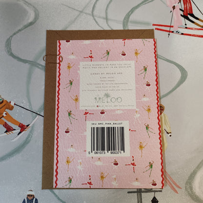 Christmas ballet greeting card