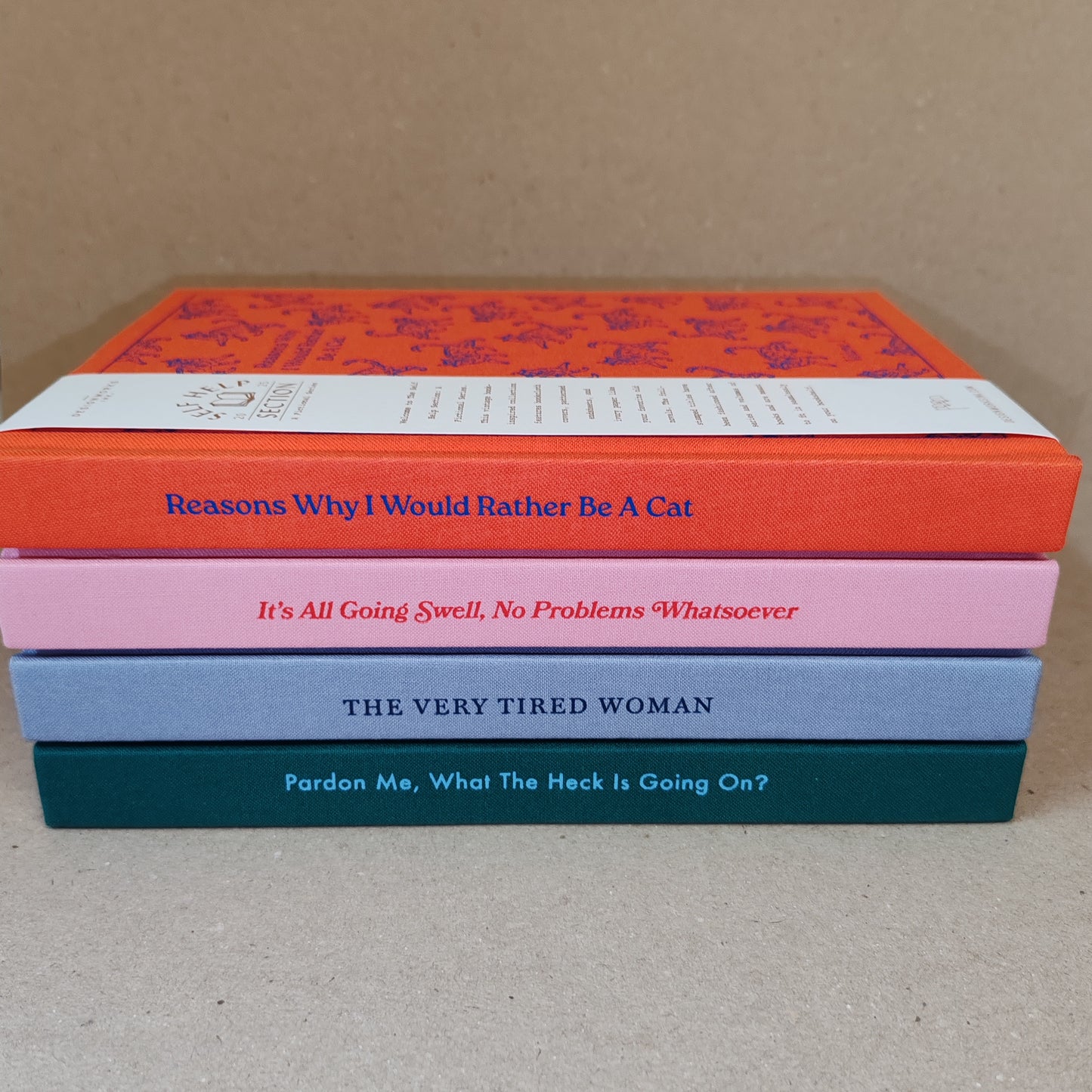 Hardback journal in style of self help notebook. The very tired woman