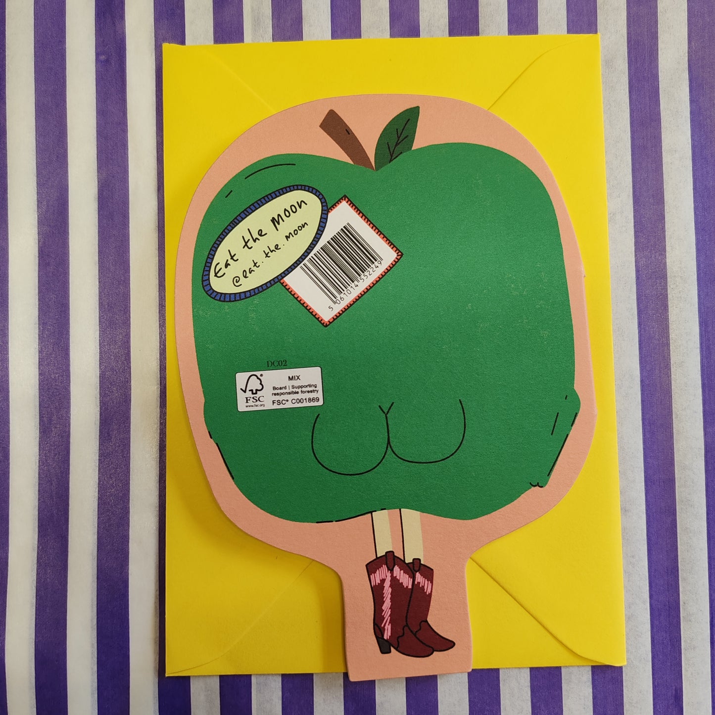 Hey apple cut out greeting card