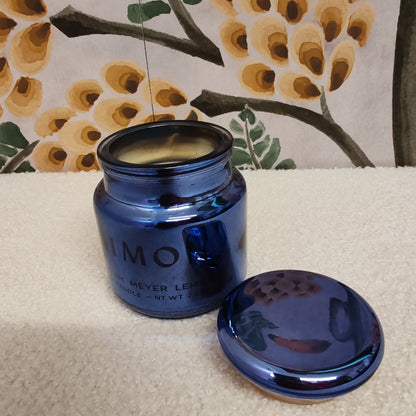 Chroma limon cobalt metallic glass candle