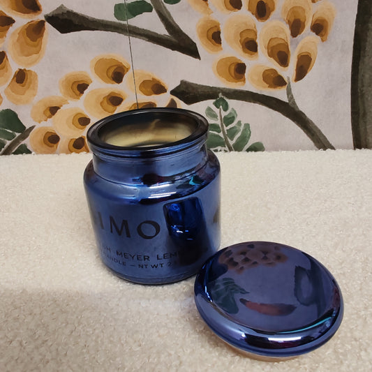 Chroma limon cobalt metallic glass candle
