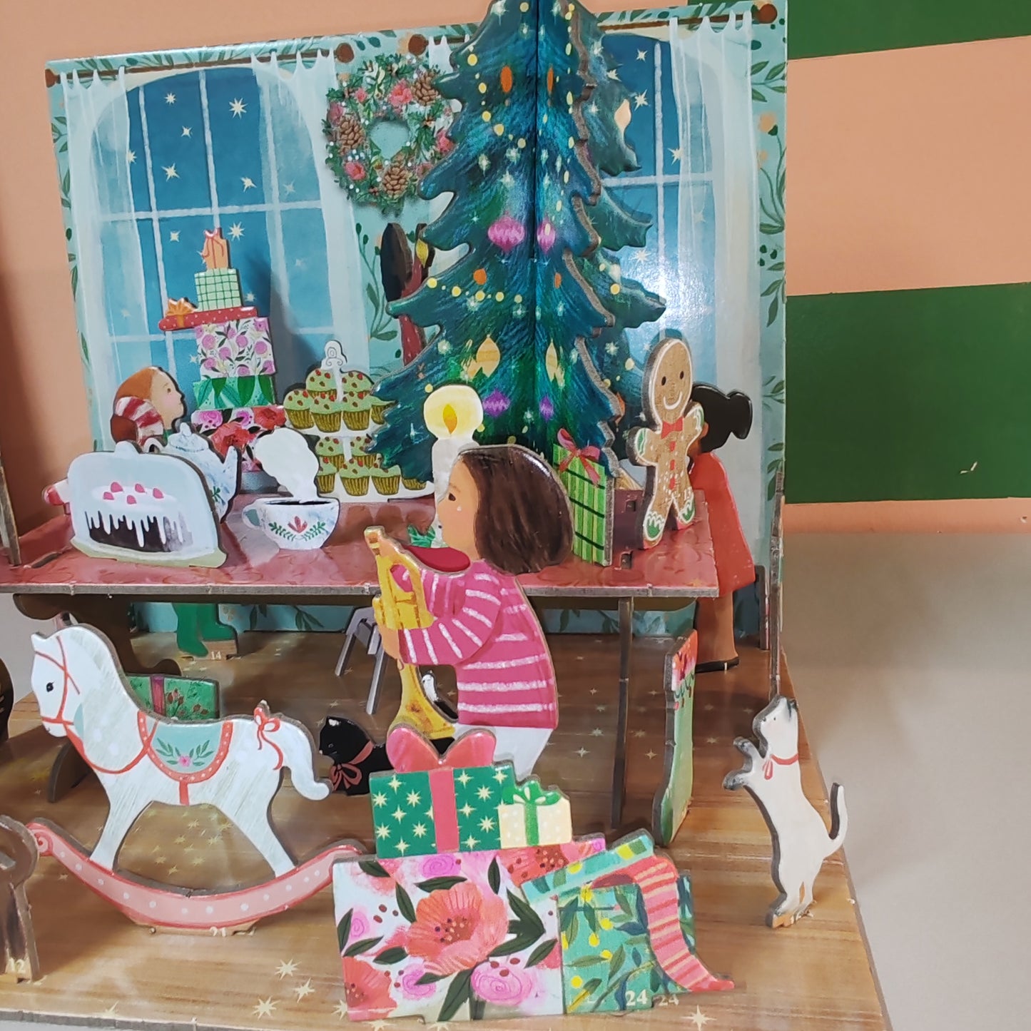 Pop, slot and build Christmas party advent calendar.