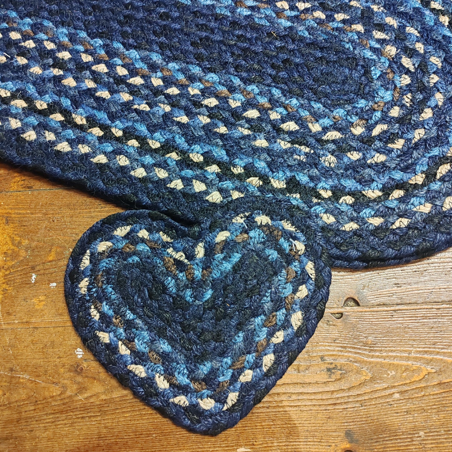 Jute table runner colours Indigo. 13" x 36"