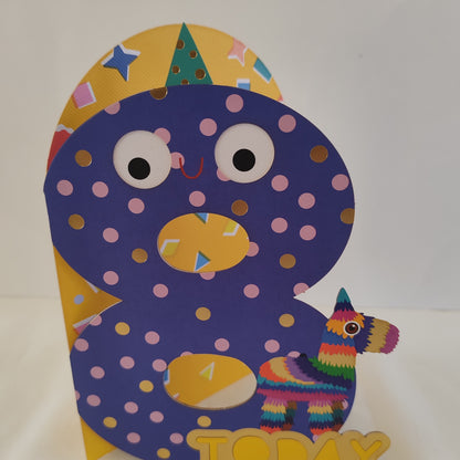 Googly eyes no 8 greeting card